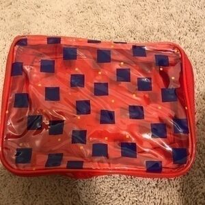 Liz Claiborne red cosmetic bag
